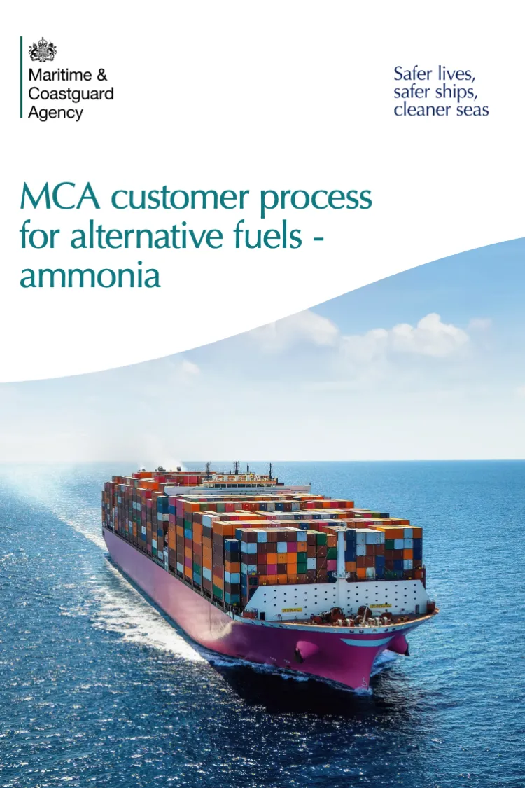 document front cover for the mca customer process for alternative fuels - ammonia