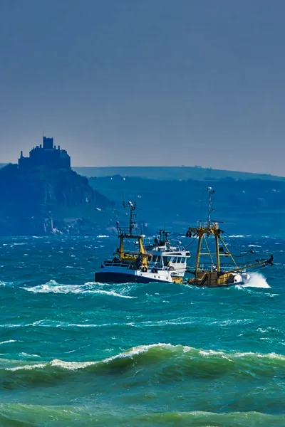 Fishing Trawler sailing in Cornwall