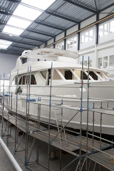 Luxury yacht being built
