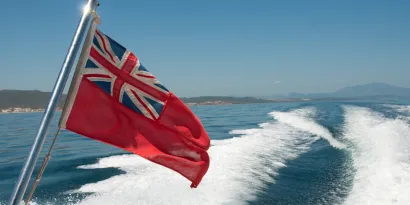 Red Ensign on a vessel