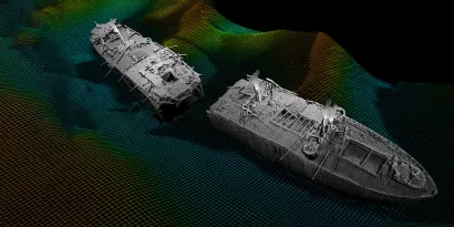 Hydrographic image of a wreck
