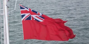 Red Ensign on a ship