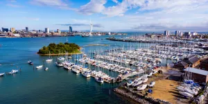 Aerial view of Gosport Marina