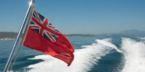 Red Ensign on a vessel