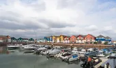 Small ships in a harbour