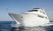 Large luxury yacht sailing on the sea