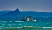 Fishing Trawler sailing in Cornwall